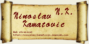 Ninoslav Kamatović vizit kartica